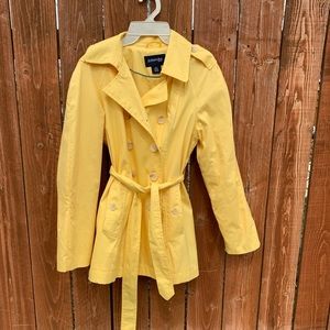 Yellow trench coat